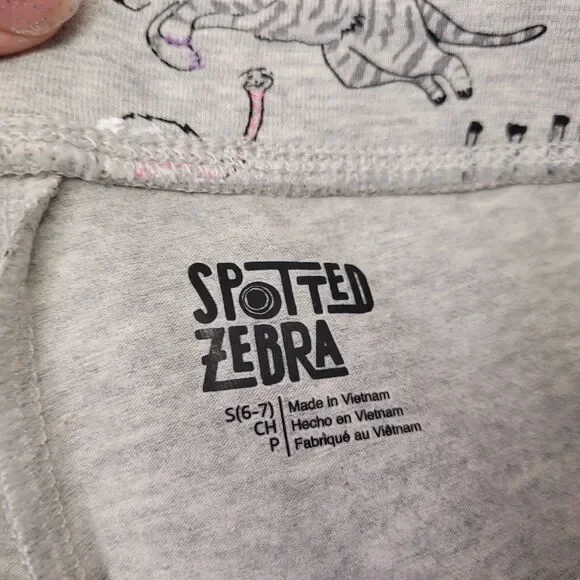 Spotted Zebra Girls Active Stretch Blue & Gray Printed Legging Small (2-Pack) - Picture 7 of 11